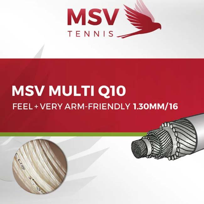 単張パッケージ品 MSV(エムエスブイ) MULTI Q10 マルチQ10 1.30mm ホワイト 硬式テニス マルチフィラメントガット(26y4m) |  | 01
