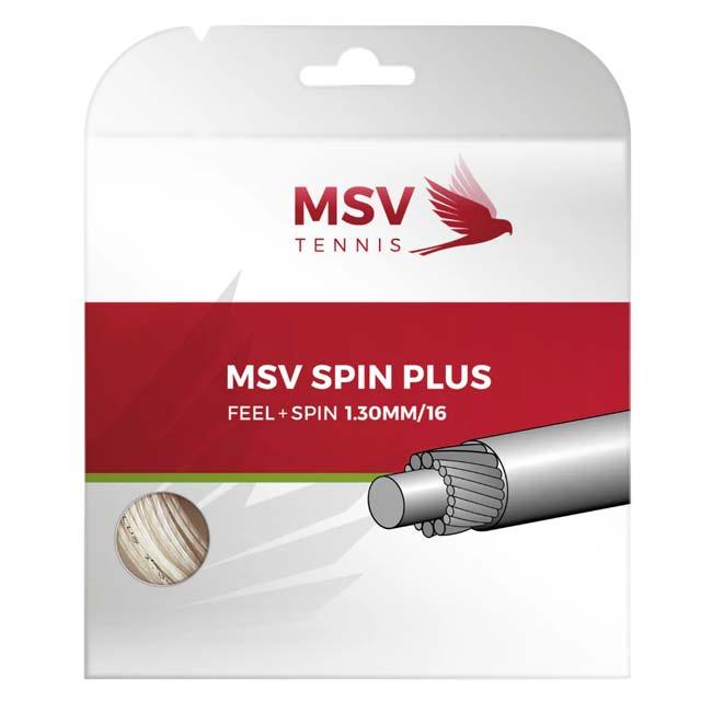 単張パッケージ品 MSV(エムエスブイ) SPIN PLUS スピンブラス 1.30mm パールホワイト 硬式テニス ポリエステルガット(26y4m) | 