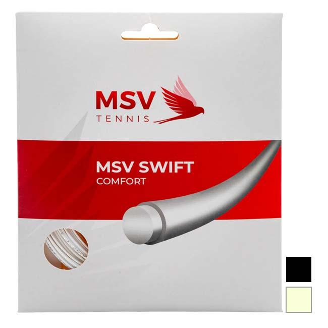 単張パッケージ品 MSV(エムエスブイ) SWIFT スイフト 1.25／1.30mm 硬式テニス ポリエステルガット(26y4m) | 
