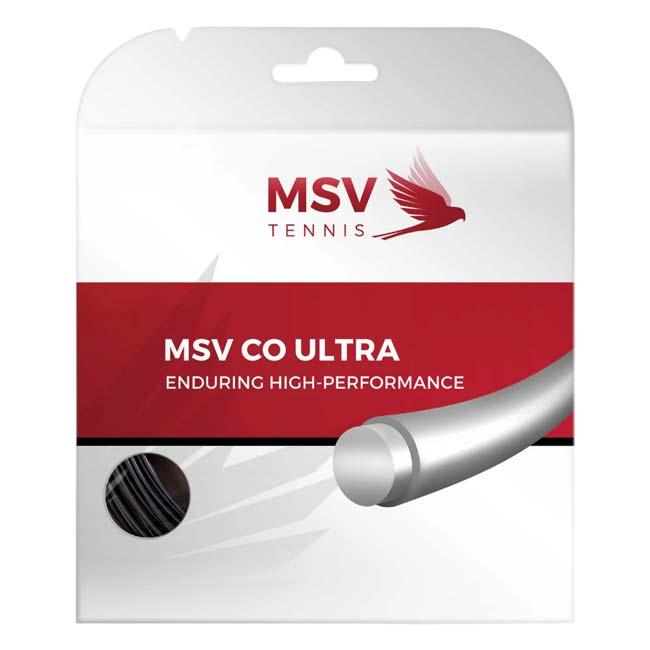 単張パッケージ品 MSV(エムエスブイ) Co ULTRA Coウルトラ 1.20／1.25／1.30mm ブラック 硬式テニス ポリエステルガット(26y4m) | 