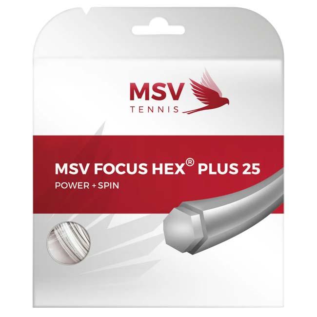 単張パッケージ品 MSV(エムエスブイ) Focus HEX Plus25 フォーカスヘックス プラス25 1.20／1.25／1.30mm 硬式テニス ポリエステルガット(26y4m) |  | 03