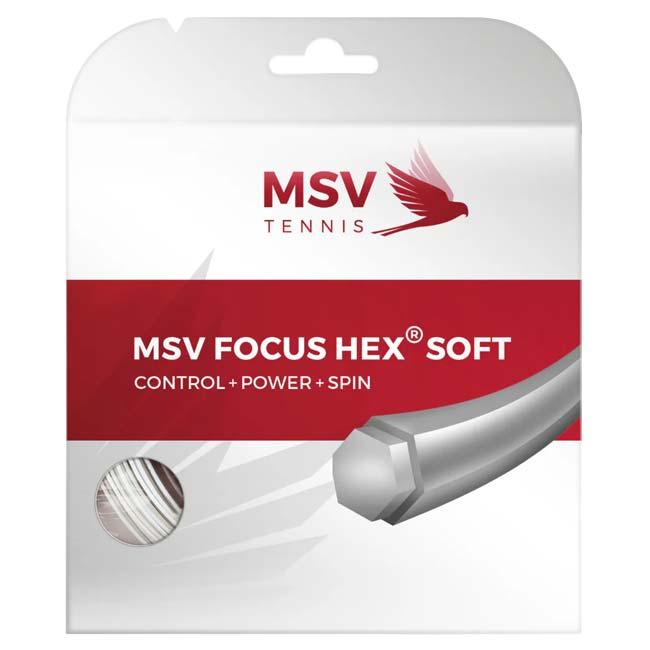 単張パッケージ品 MSV(エムエスブイ) Focus HEX Soft フォーカスヘックス ソフト 1.15／1.20／1.25／1.30mm 硬式テニス ポリエステル ガット(26y4m) |  | 03