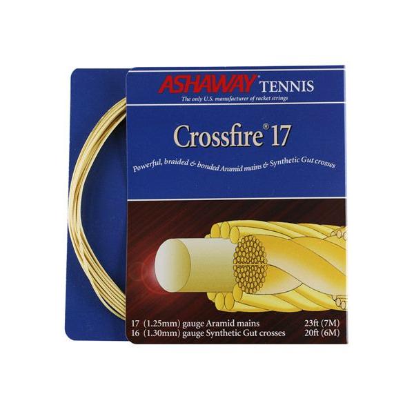 パッケージ品 アッシャウェイ クロスファイヤー 17(1.25mm) ケブラー＆ナイロンのハイブリッド硬式テニスガット Ashaway Crossfire  17 Kevlar String | 
