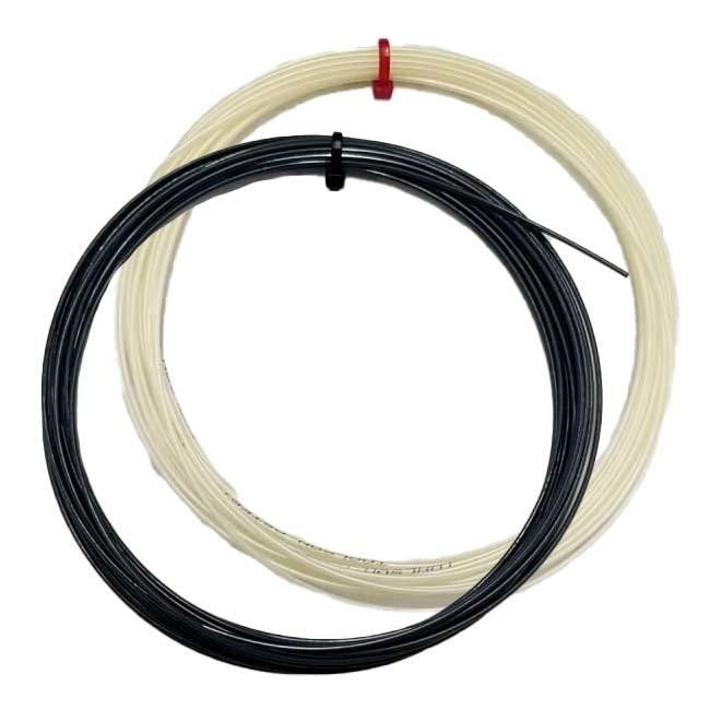 お試し12Mカット品 トアルソン(TOALSON) コンボ・シリーズ パワー コンボ ブラックシルバー×ホワイト 硬式テニス ハイブリッドガット(24y7m) | 