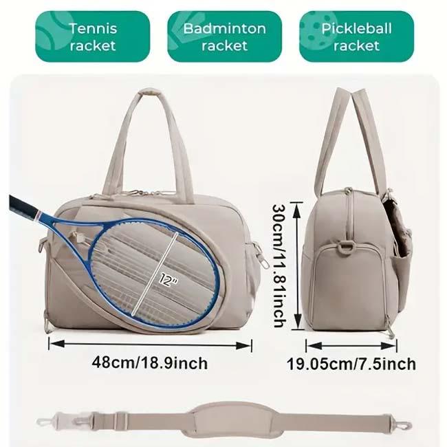 ラケット収納可  キルティング テニストートバッグ ショルダーベルト付き テニスバッグ ジムバッグ TE049975(25y9m) |  | 12