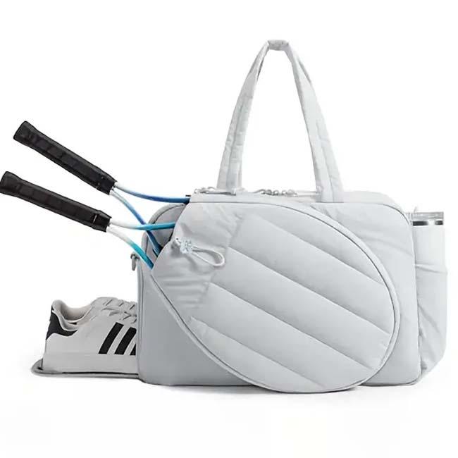 ラケット収納可  キルティング テニストートバッグ ショルダーベルト付き テニスバッグ ジムバッグ TE049975(25y9m) |  | 05