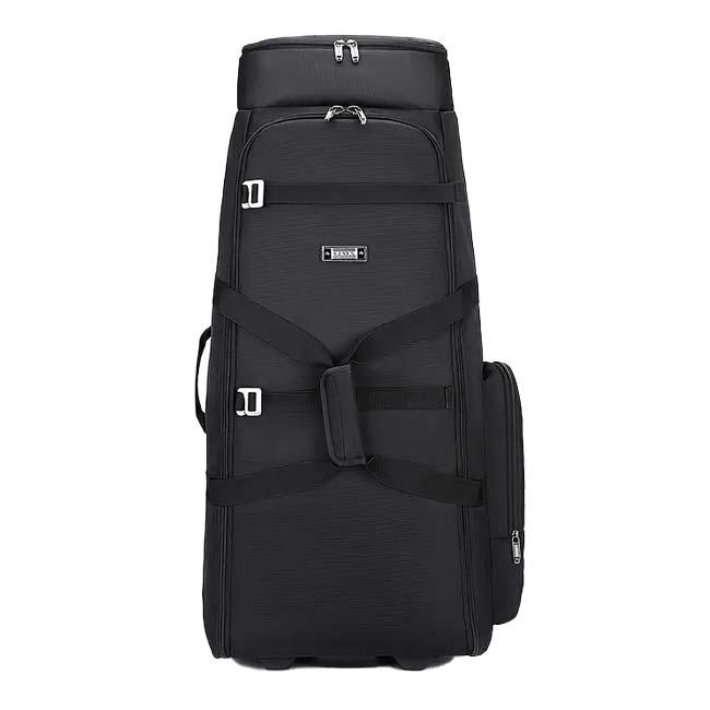 ラケット収納可  大容量 マルチコンパートメント ローリングバッグ キャリーバッグ ホイール付き ダッフルバッグ TE049976 ブラック(25y9m) | 