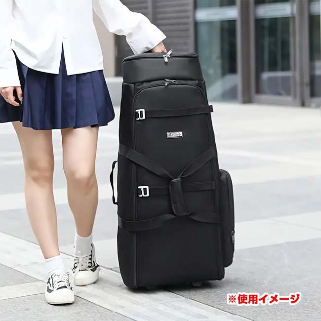 ラケット収納可  大容量 マルチコンパートメント ローリングバッグ キャリーバッグ ホイール付き ダッフルバッグ TE049976 ブラック(25y9m) |  | 08