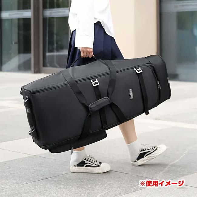 ラケット収納可  大容量 マルチコンパートメント ローリングバッグ キャリーバッグ ホイール付き ダッフルバッグ TE049976 ブラック(25y9m) |  | 09