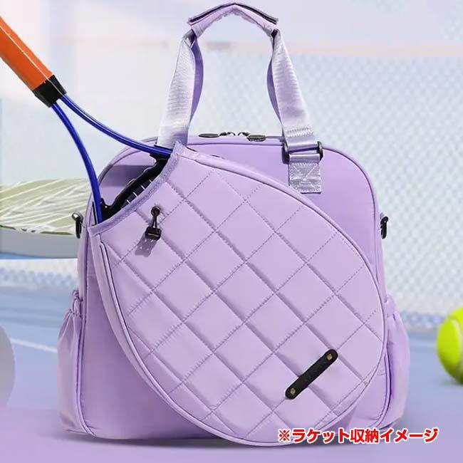 ラケット収納可 プレミアム ラケットバッグ キルティングデザイン