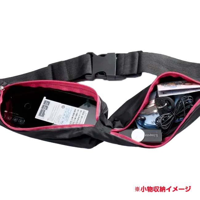 大切な貴重品をしっかり収納 盗難防止  ランニングポーチ スポーツウエストバッグ 貴重品入れ 2ポケット仕様 防水 TE049987(24y7m) |  | 10