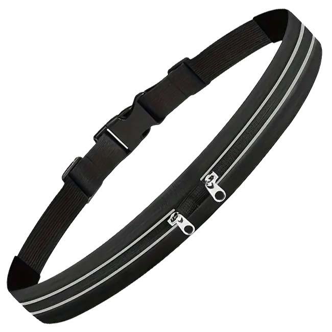 大切な貴重品をしっかり収納 盗難防止  ランニングポーチ スポーツウエストバッグ 貴重品入れ 2ポケット仕様 防水 TE049987(24y7m) |  | 02