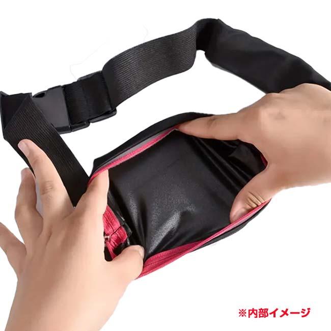 大切な貴重品をしっかり収納 盗難防止  ランニングポーチ スポーツウエストバッグ 貴重品入れ 2ポケット仕様 防水 TE049987(24y7m) |  | 08