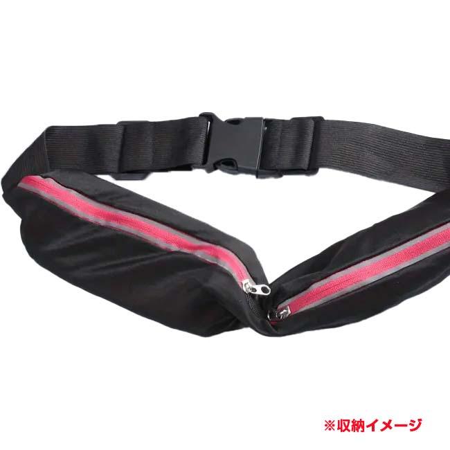 大切な貴重品をしっかり収納 盗難防止  ランニングポーチ スポーツウエストバッグ 貴重品入れ 2ポケット仕様 防水 TE049987(24y7m) |  | 09