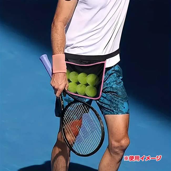 テニス、卓球、ピクルボール、ゴルフに最適 吊り下げウエストバッグ