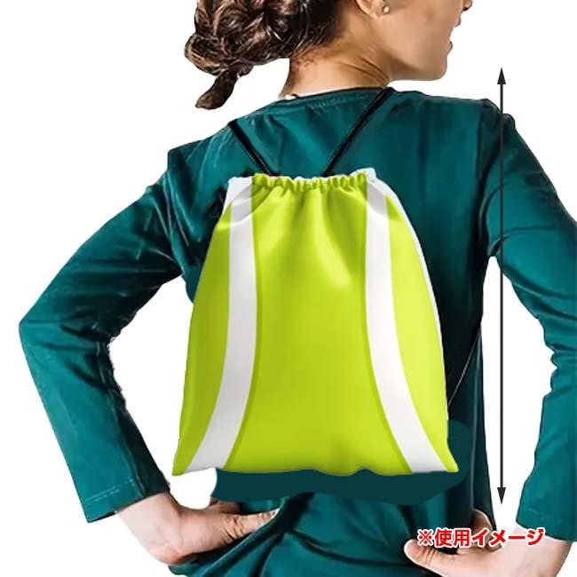 プレゼントのパッケージにも  テニスボール柄 巾着 キッズバックパック ドローストリングバッグ ポーチ 小物入れ 収納袋 TE049992-グリーン(24y5m) |  | 03