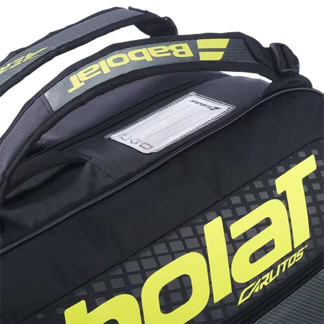ジュニアラケット用 ３本収納 バボラ(Babolat) 2026 ジュニア RH Carlitos カルリトス ジュニアラケットバッグ 751247-100 ブラック×Fイエロー(26y3m) | Babolat | 02