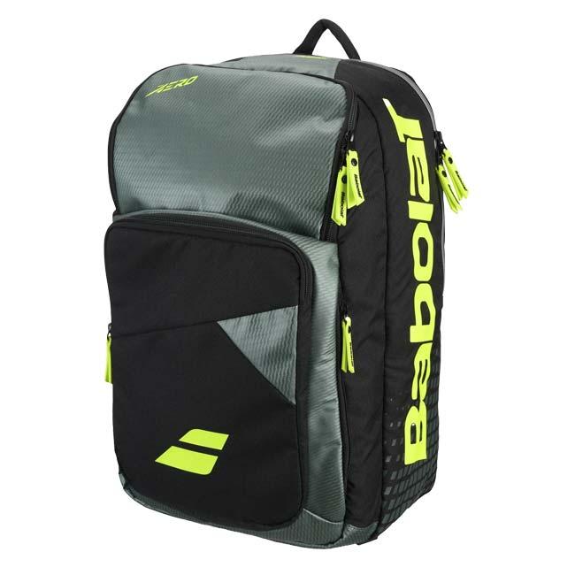 ラケット収納可 バボラ(Babolat) 2026 Pure Aero ピュアアエロ バックパック リュックサック 753114-100 Mグレー×BK×Fイエロー(26y3m) | Babolat