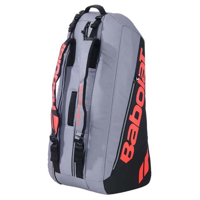 ６本収納 バボラ(Babolat) 2025 RH6 PURE STRIKE ラケットホルダー6 ピュア ストライク ラケットバッグ テニスバッグ 751249-100 カーボングレー(25y9m) | Babolat | 04