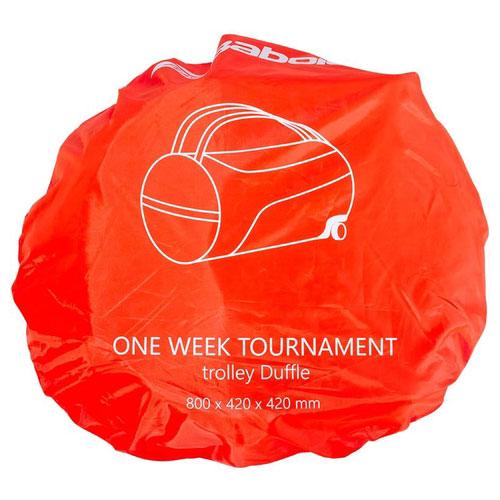 [3点セットで使いやすい!]バボラ(Babolat) ワンウィーク トーナメントバッグ トローリーダッフルバッグ 758003-145 ブラック×ホワイト(20y8m) メインコンパートメント×1 アクセサリポケット×1