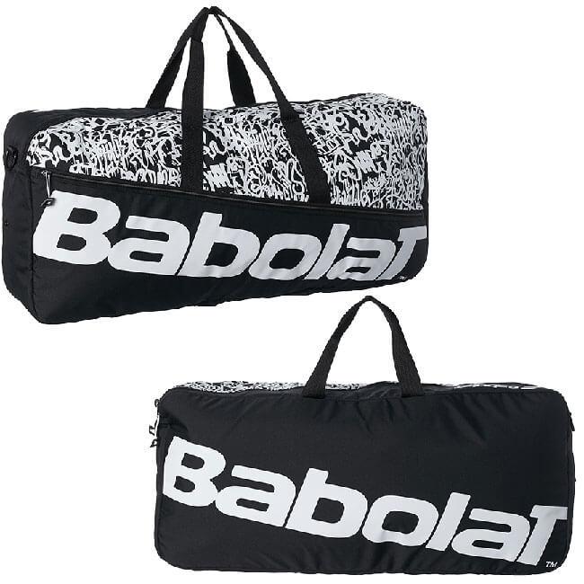 [3点セットで使いやすい!]バボラ(Babolat) ワンウィーク トーナメントバッグ トローリーダッフルバッグ 758003-145 ブラック×ホワイト(20y8m) メインコンパートメント×1 アクセサリポケット×1