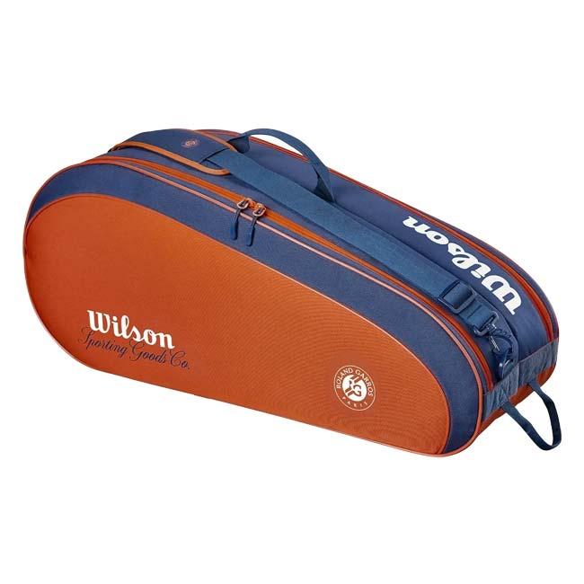 ６本収納 ウィルソン(Wilson) 2026 TEAM チーム ROLAND GARROS ローランギャロス 6PK ワンショルダー ラケットバッグ WR8053301001 クレー×ネイビー(26y7m) | Wilson | 01