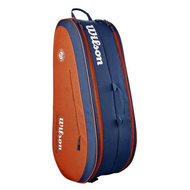 ６本収納 ウィルソン(Wilson) 2026 TEAM チーム ROLAND GARROS ローランギャロス 6PK ワンショルダー ラケットバッグ WR8053301001 クレー×ネイビー(26y7m) | Wilson | 02