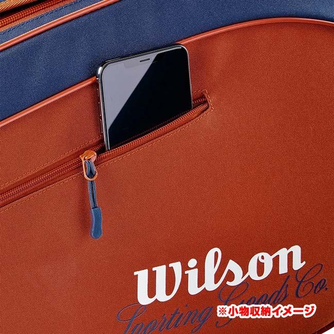 ６本収納 ウィルソン(Wilson) 2026 TEAM チーム ROLAND GARROS ローランギャロス 6PK ワンショルダー ラケットバッグ WR8053301001 クレー×ネイビー(26y7m) | Wilson | 04