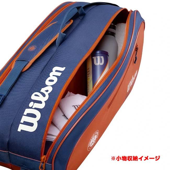 ６本収納 ウィルソン(Wilson) 2026 TEAM チーム ROLAND GARROS ローランギャロス 6PK ワンショルダー ラケットバッグ WR8053301001 クレー×ネイビー(26y7m) | Wilson | 05