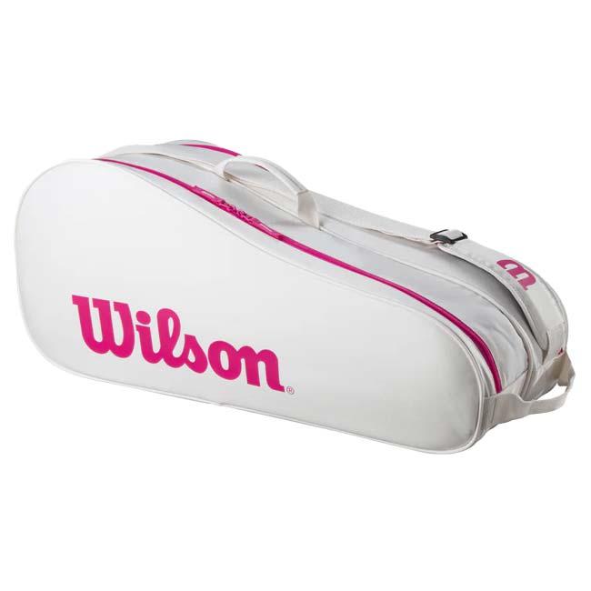 ６本収納 ウィルソン(Wilson) Advantage アドバンテージ 6PK ラケットバッグ テニスバッグ ワンショルダータイプ WR8041702001 オフホワイト×ピンク(26y1m) | Wilson | 02