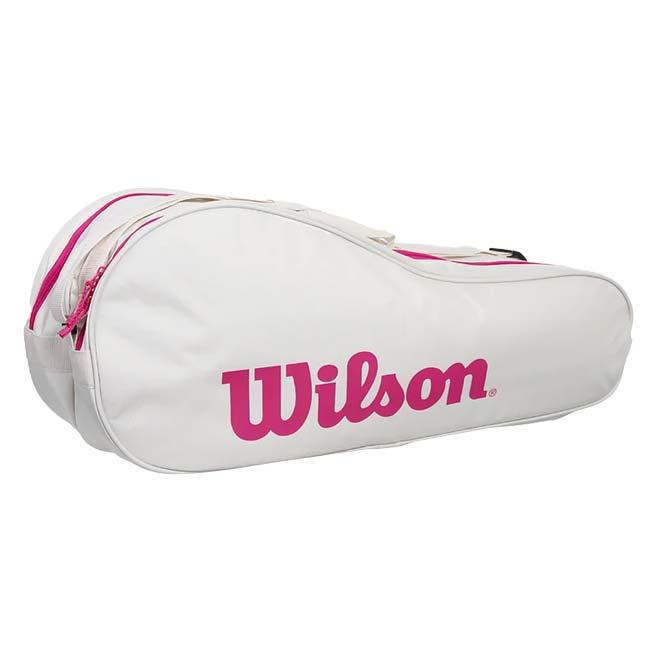 ６本収納 ウィルソン(Wilson) Advantage アドバンテージ 6PK ラケットバッグ テニスバッグ ワンショルダータイプ WR8041702001 オフホワイト×ピンク(26y1m) | Wilson | 03