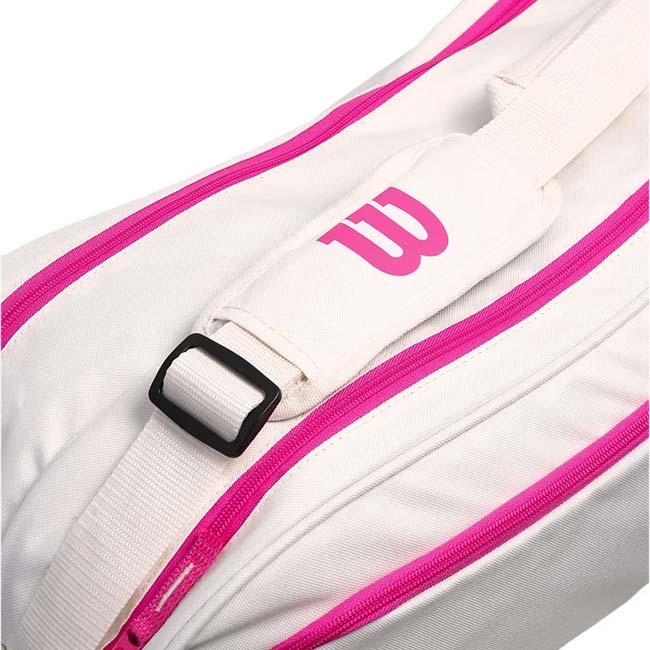 ６本収納 ウィルソン(Wilson) Advantage アドバンテージ 6PK ラケットバッグ テニスバッグ ワンショルダータイプ WR8041702001 オフホワイト×ピンク(26y1m) | Wilson | 05