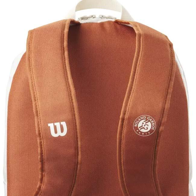 国内未発売モデル ジュニア用 ラケット収納可 ウィルソン(Wilson) 2025 RG チーム ジュニアバックパック ローランギャロス WR8045201001 クリーム×クレー | Wilson | 02