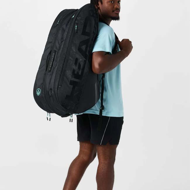 限定モデル １２本収納 ヘッド(HEAD) 2025 TOUR ツアー XL NEON ネオン 75L ラケットバッグ テニスバッグ 261945 ブラック×ブルー(25y9m) | HEAD | 09