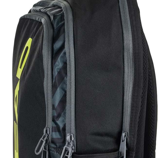 ラケット収納可 ヘッド(HEAD) 2024 BASE べーズ 17L バックパック リュックサック 261433-BKNYブラック×ネオンイエロー(24y9m) | HEAD | 03