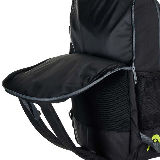 ラケット収納可 ヘッド(HEAD) 2024 BASE べーズ 17L バックパック リュックサック 261433-BKNYブラック×ネオンイエロー(24y9m) | HEAD | 06