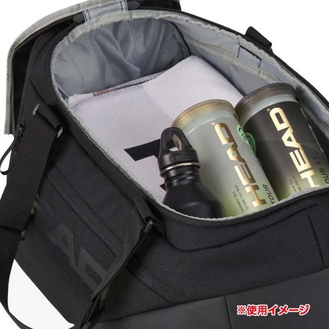 ノバク・ジョコビッチ ラケット収納可 ヘッド(HEAD) 2024 PRO X LEGEND プロ X レジェンド ダッフルバッグ 48L 262574ブラック×ブラック(24y7m) | HEAD | 09