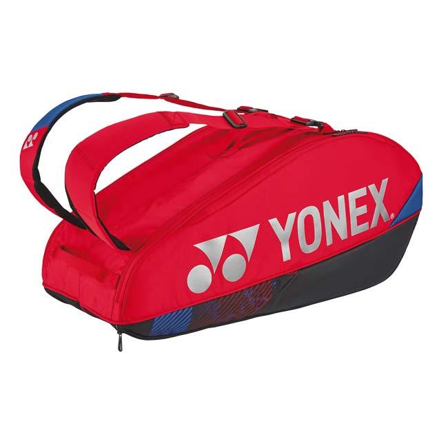 ６本収納 ヨネックス(YONEX) PROシリーズ ラケットバッグ6 スカッシュ・バドミントン・テニスバッグ BAG2402R-651 スカーレット(25y11m) | YONEX