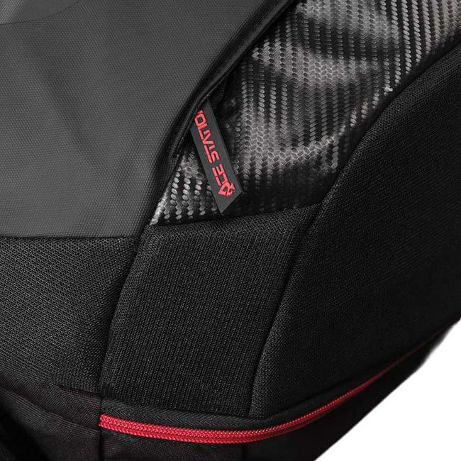 ラケット収納可 プロケネックス(ProKennex) 2025 ACE STATION エースステーション バーレルバッグ 筒型バッグ AYBG2403 ブラック×レッド(25y12m)_3