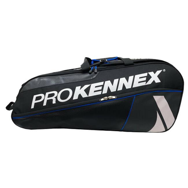 ６本収納 プロケネックス(ProKennex) 2021 サーモダブルバッグ ラケットバッグ テニスバッグ AYBG2007-ブラック×ブルー(21y12m)_1