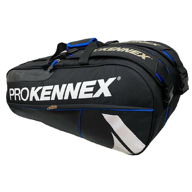 ６本収納 プロケネックス(ProKennex) 2021 サーモダブルバッグ ラケットバッグ テニスバッグ AYBG2007-ブラック×ブルー(21y12m)_2