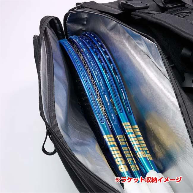 １２本収納 プリンス(Prince) 2025 TOUR TEAM ツアーチーム 12PK ラケットバッグ テニスバッグ TT500-240 ブラック×グリーン(25y5m) | Prince | 15