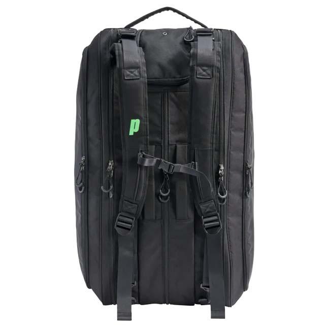 １２本収納 プリンス(Prince) 2025 TOUR TEAM ツアーチーム 12PK ラケットバッグ テニスバッグ TT500-240 ブラック×グリーン(25y5m) | Prince | 04