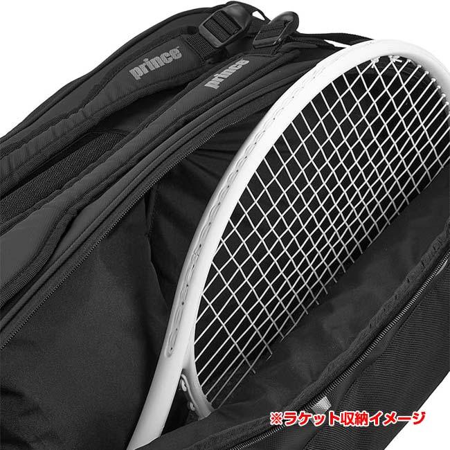 ６本収納 プリンス(Prince) TOUR CARBON 6PK ツアーカーボン 6 ラケットバッグ テニスバッグ 6B017101 ブラック(25y5m) | Prince | 06