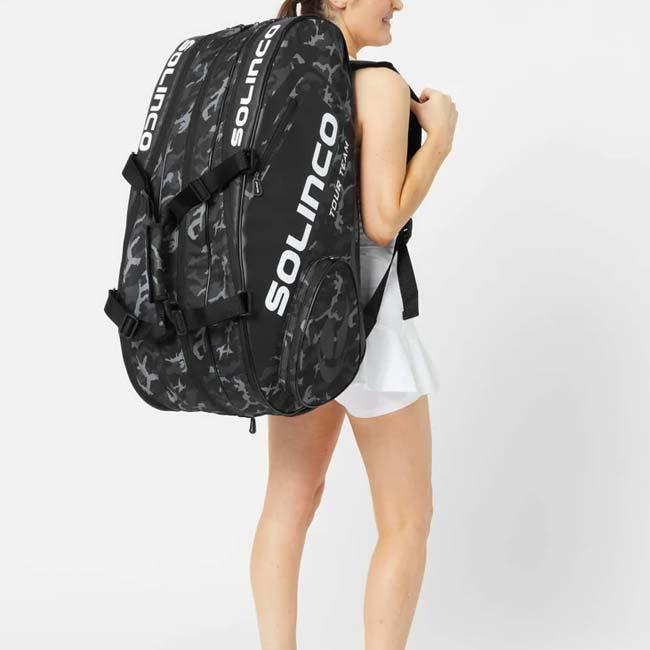 １５本収納 ソリンコ(SOLINCO) TOUR TEAM CAMO 15R ツアーチーム カモ 15R ラケットバッグ テニスバッグ 1920566-ブラックカモ(24y6m) |  | 17