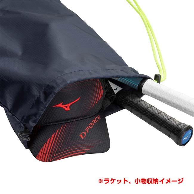２本収納 ミズノ(MIZUNO) 2024 ラケットバッグ COR02v 巾着タイプ フック付き テニスバッグ 63JDB004(24y9m) | MIZUNO | 06