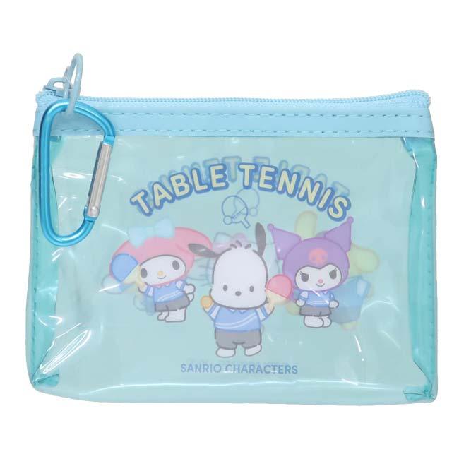 透け感がかわいい サンリオ(Sanrio) サンリオキャラクターズ カラビナ付きミニポーチ 卓球部 部活 小物入れ アクセサリポーチ 305719(25y5m) | 