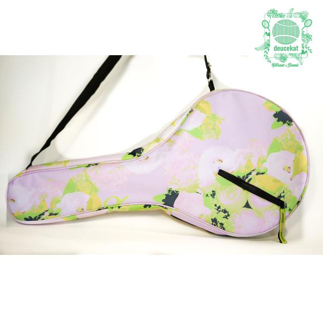 １・２本収納可能 deucekat(デュースキャット) Deuce Lime Bloom デュース ライム ブルーム ラケットバッグ  ラケットケース ソフト素材 |  | 07