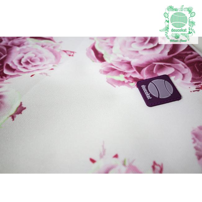 １・２本収納可能 deucekat(デュースキャット) Mauve Flower モーヴ フラワー ラケットバッグ ラケットケース ソフトな質感の柔らか素材 |  | 05