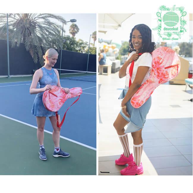 １・２本収納可能 deucekat(デュースキャット) Vibrant Red Bird バイブラント レッド バード ラケットバッグ ラケットケース ソフトな質感の柔らか素材 |  | 01